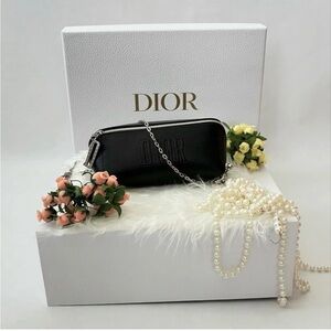 Dior Black Clutch with Chain